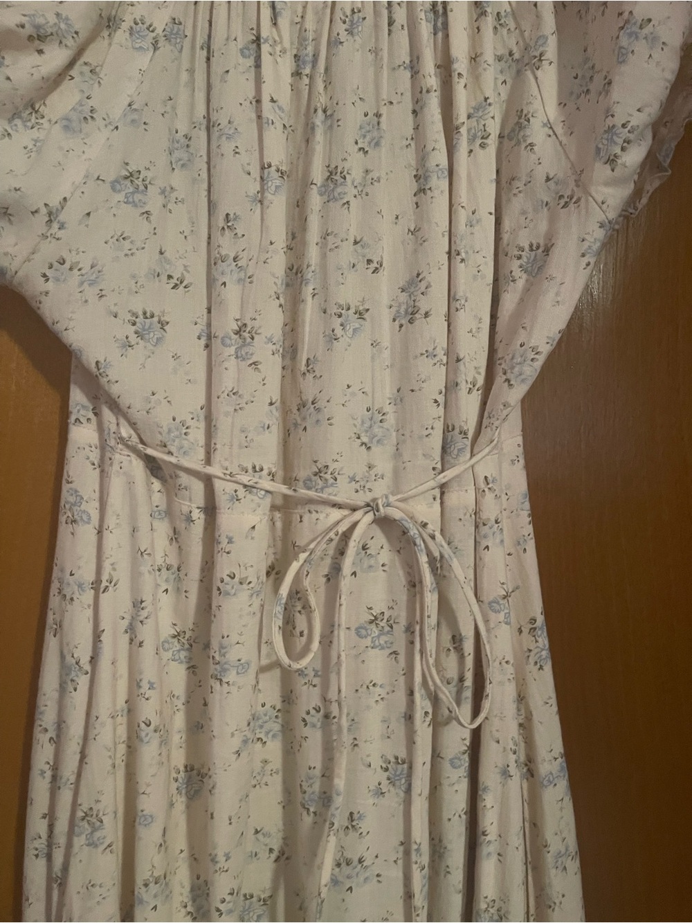 NWOT Worth Collective Marley Cotton Floral Midi Dress Ivory/Blue Size Medium - Picture 12 of 12